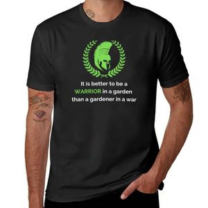 Męskie koszulki Nowa koszulka Warrior w ogrodzie vintage odzież Męskie T-shirtl2405