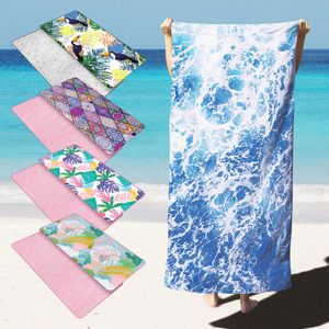 HiTurbo Microfiber Blanket Quick Drying Beach Towels Oversized 35*71in Printing Towel Super Absorbent Pool Towel Blanket Bohe 240508