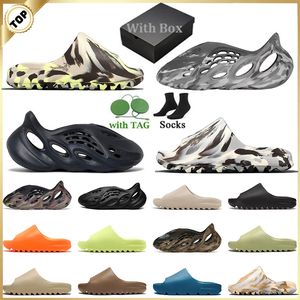 2024 mit Box Neueste Designer Sandalen Raum Slipper Sliders Pantoffeln MX Creme Clay House Herren Damen Designer Schuhe Schaumläufer Outdoor Onyx Pure Beach Sunny