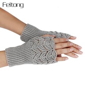 Neue Absatz stricken fingerlose Handschuhe Frauen modische Dame Freizeit Herbst Winterhandschuhe Mädchen Frauen Hands Handschuhe Luvas Joyl Y1816781999