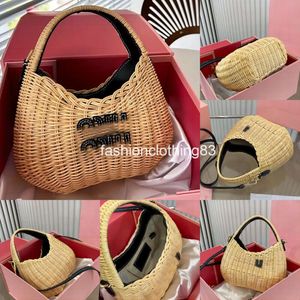 Straw Bag Handbag High Quality Designer Bags Womens Luxury Clutch Crossbody Bag Pink Designer Cleo Miui Satchel Tote Wander Matelasse Underarm