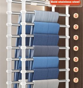 Joybos Clothing Racks Pants Trouser Hangers Multifunction Closet Organizer Stainless Steel Clothes Hanger Home Accessories 22021729059811