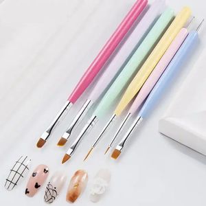 1PCS Nails Art Brush Pen 3D Tips Pattern Phototherapy Acrylic UV Gel Extension Builder Coating Painting Pen DIY Manicure Tools