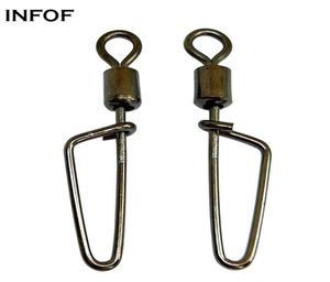 INFOF Brand 500pcslot F20012 fishing swivels swing coastlock snap fishhooks bass fishing tackle connector Pesca Emerillon Peche w3172231