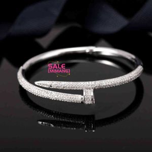 Designer jewelry nail Wedding Bangles fully-drilled Women Men steel Screw Screwdriver Gift Bracelets Gold Silver Z3DY