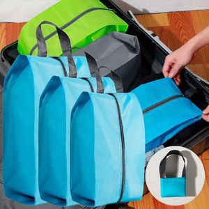 Storage Bags M L XL Dustproof Shoe Bag Travel Portable Nylon With Sturdy Zipper Pouch Case Waterproof Shoes Organizer