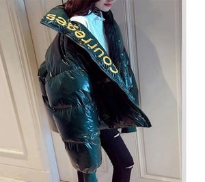 3 Colors Glossy Down Parka Thick Women Waterproof Coat Embroidery Jacket Large Size Loose Winter Warm Snow Shiny Overcoat Y2010121163952