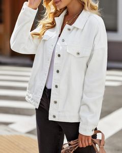 designerka dżinsowa kurtka dżinsowa kurtki damskie jesienne zima nowe stałe kolor wielokrotnie multi-button umyte kobiety lapowe kurtka kardigan rozmiar m-2xl