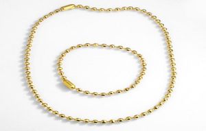 Pendant Necklaces Gold Chain 4mm Round Beads Choker Necklace For Women Mosaic Bead Ball Whole Jewelry Accessories Gifts Nket791310958