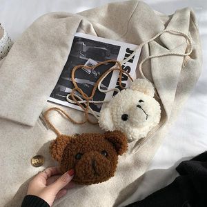 Evening Bags For Children Kids Cartoon Messenger Plush Purses Little Girls Stuffed Animals Backpack Cute Bear Shoulder Bag