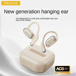 Cell Phone Earphones Heichao GE05 Bluetooth wireless head mounted high-power long-life sports ear clip with air conductivity 5.4 J240508