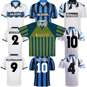 1988 1989 1990 91 92 93 94 95 96 Inter Retro Soccer Jersey Brehme Bergomi Matthaus Berti Zenga Serena Klinsmann Mandorlini Milan Vintag 264d