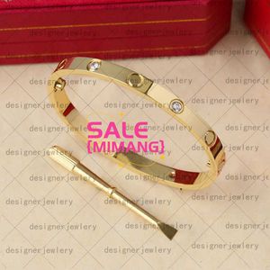 Braccialetti di design per uomini e donne a vite di lusso di alta fascia braclotto classico braccialetti in acciaio inossidabile Bracciale per diamanti Designer Regi di gioielli di design 4 mm 6 mm T485