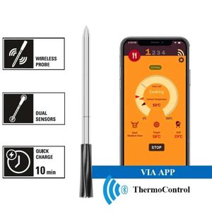 Steak Food Wireless Thermometer für Fleischofen Grill BBQ Rotisserie Kitchen Smart Digital Bluetooth Grill