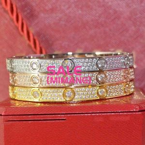 Designer Full Stones Bangle Bracelets Jewelry For Woman Men Luxury CZ Crystal Love Screw Bracelet NYZ0