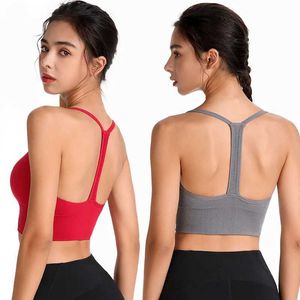 Roupa íntima ativa do tipo Y-tipo Y Sport Mulheres de Bra Plus Tamanho Tops de Fitness Treino Mulheres Yoga Roupa De volta Reunindo o colete esportivo de ioga respirável D240508