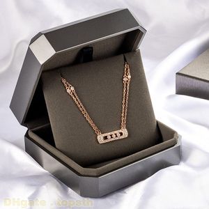 Silver 925 necklace for women luxury double chain necklace bracelet fashion jewelry for women summer date party accessories