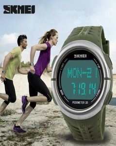 SKMEI 1058 Heart Rate Monitor watch pedometer Sport LED watches for men women 50m waterproof digital watch sports calorie counter 4777394