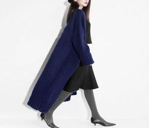 Women039s swetry całe prawdziwe kaszmirowe mieszanka długie kardigany moda ręcznie robiona super płaszcz TFP7167255107