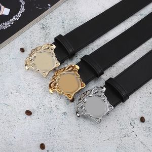 Cintura UOMO Women Belts Belt Men Letters Alloy Cartoon Shape Metal Buckle Gold Gold Silver Faction Belt Fashion Association Trendy GA121 C4