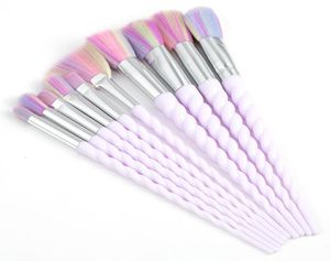 10st Makeup Brushes Set Foundation Powder Cosmetic Blush Eyeshadow Women Beauty Make Up Brush Tools8145707