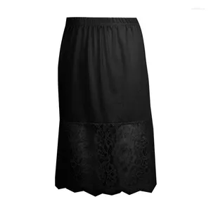 Kjolar kvinnor kjol extender knä spets slip ihålig längd a-line halva förlängare lady casual underskirt