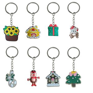 Chaves de chaves de Natal Fluorescent Keychain para sacos Keychains Favors Childrens Keyring Tags de bolsas escolares adequadas