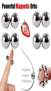 Non Piercing Powerful Magnet Nipple Piercing Women Balls Clamps Strong Magnetic Clitoris Body Piercing for Couple9952655
