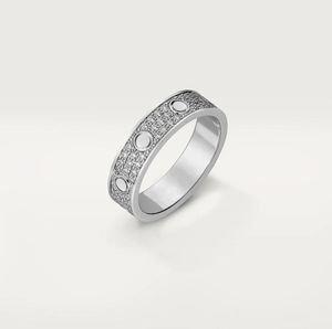 High Edition Love Wedding Połącz 3 rzędy Diamentowe Pusterze Połączone dla kobiet mężczyzn 316L Titanium Steel Full CZ Paved Designer Jewelry Aneis A7426208
