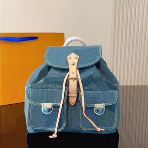 10a pacchetti di moda bookbags backpack designer zaino da donna denim denim di lusso di lusso classico capacità multifunzione design xcmw