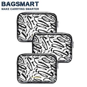 Sagnelli cosmetici 3 sacchetti di servizi igienici trasparenti TSA da viaggio da viaggio Accessori per campeggio impermeabile D240425