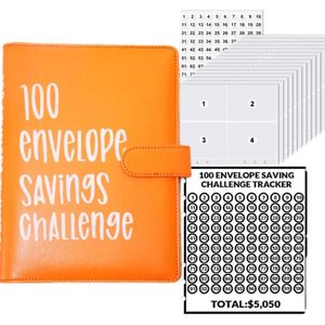 Ocean Shipping Loose-Leaf Envelope Wholesale 100 100-Day Book Money Saving Challenge Cash Savings Handbook -Day s