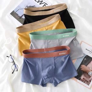 Underpants Mens Underwear Male Boxers Sexy Underpants Comfortable Breathable Fashion Men Cotton Panties Boxershorts M-3XL Y240507