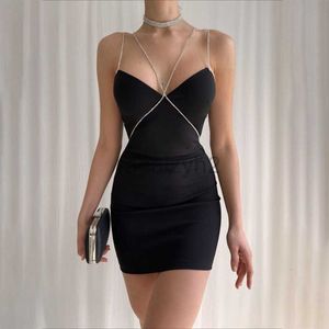 Casual Dresses Designer Dress Chain Dress Summer New Women's Slim Fit Wrap Hip Dress Plus Size Dresses