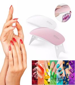 Mini LED UV Lamp 6W Nail Lamp Portable Gel Lamp Professional Nail Dryer Art Polish Light Manicure Machine Tool6540688