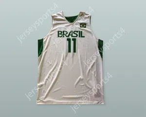 Juventude/filhos personalizados de jovens/crianças Anderson Varejao 11 Brasily Basketball Jersey com patch top stitched s-6xl