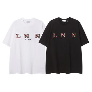 Camisetas masculinas de marca designer de luxo letra clássica letra de camisa impressa Mulheres de rua de rua alta algodão de manga curta solta