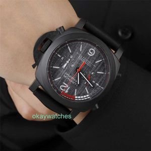 Fashion Luxury Penarrei Watch Designer First Review, quindi rilascia un tempo di tempo in fibra di carbonio in edizione limitata PAM01038 MENS meccanico automatico