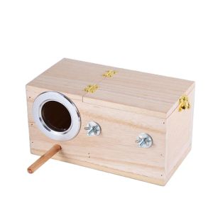 Stoffvögel Zuchtbox Holz Shortnistkäse Käfig Haus für Atiel Lovebirds Blockgie Finch Canary