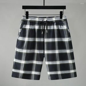 Shorts maschile estate oversize for men 2024 moda plus size 4xl-11xl elastico in vita casual plaid di alta qualità