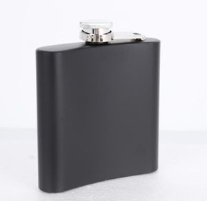 Matt Black 6oz Liquor Hip Flask Scurd Cap100 304ステンレス鋼レーザーウェルディングロゴ105 V29172958