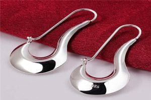women039s Flat belly sterling silver plated earrings size 44CM22CM DMSE338 gift 925 silver Plate earring Dangle Chand2093392