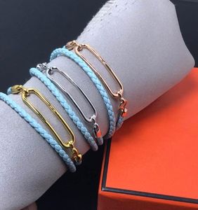 Elegant Bracelet Bangle Fashion Leather Rope Chain Simple Bracelets Special for Man Woman Unisex Jewelry3837786
