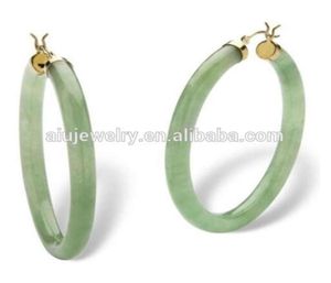 Luxo Luxury Jade Hoop Earring01234567891011121313731980121376774