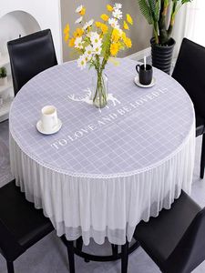 Bord trasa rund bordduk vattentät tyg hushåll rektangulär kaffeskiva enkel modern