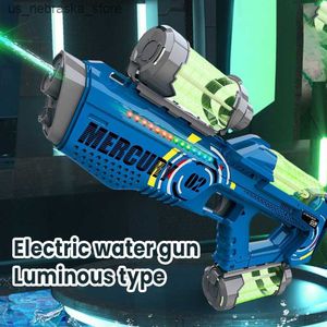 Песчаная игра с водой Fun Hun Toys Electric Lod Toy Continous Compling Полностью автоматический световой бластерский пляж Летний бассейн для взрослого ребенка подарок 230711 Q240408