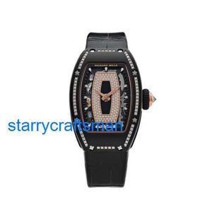 RM Luxury Watches Mechanical Watch Mills Rm07-01 Black Ceramic Diamond Border st5H