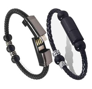 Säljer ED Micro Unisex Magnetic Men and Women Mobiltelefon USB -laddningskabelarmband för iPhone8667420