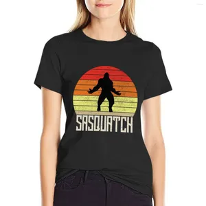 Kvinnors polos sasquatch t-shirt rolig kort ärm tee plus size toppar beskurna t-skjortor för kvinnor