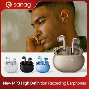 Наушники для сотового телефона Sanag T81S Bluetooth Warphone 64G Офлайн-мониторинг с функцией записи высокой четкости 13 мм высокой динамической диафрагмы J240508